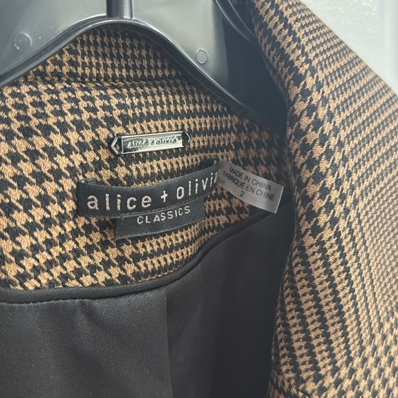 Alice + Olivia Brown Plaid Blazer and Skirt Set - Picture 7 of 8